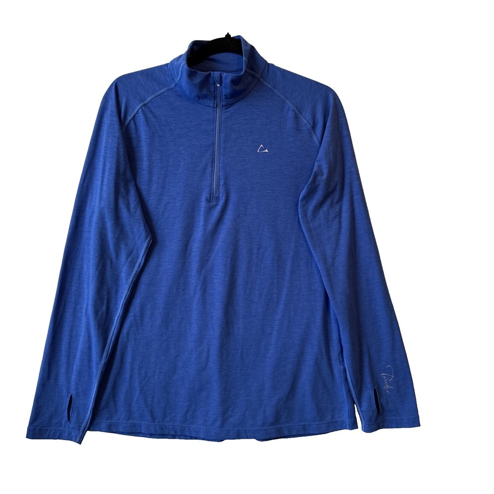 Paradox‎ Merino Blend Dri Release W/Freshguard  1/4 Zip Pullover Women's XL Blue